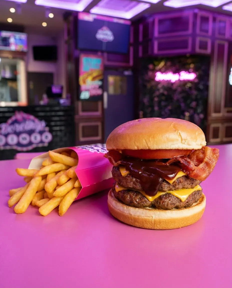 Saucy Cow burger at Dorothy's Diner Bristol